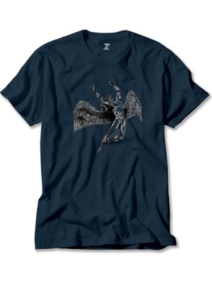 Z zepplin LED Zeppelin Icarus Angel Lacivert Tişört