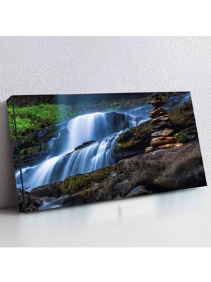 Zevahir Mobilya Dekorasyon 120x60 Kanvas Şelale Manzara Tablosu