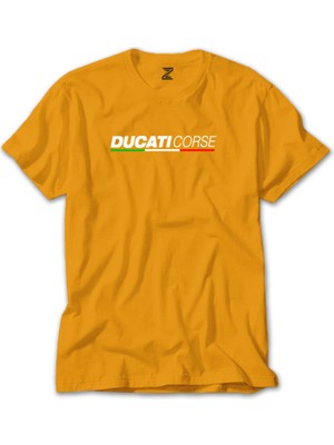 Z zepplin Ducati Corse Text Sarı Tişört