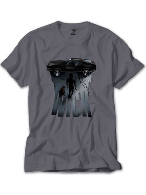 Z zepplin John Wick Car Gri Tişört