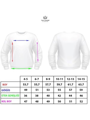 The Champ Clothing Siyah Çocuk Basic Bisiklet Yaka Içi Polar Oversize Sweatshirt