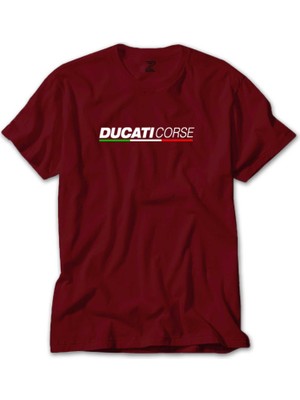 Z zepplin Ducati Corse Text Kırmızı Tişört