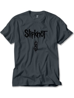 Z zepplin Slipknot Logo Text Füme Tişört