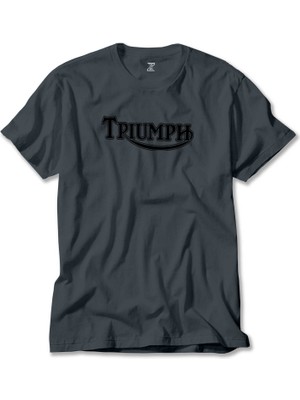 Z zepplin Triumph Motorcycles Logo Füme Tişört