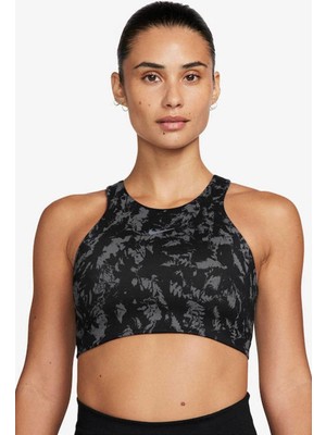 Nike Dri Fit Alate Curve Black Bra Reflektörlü Kadın Orta Destekli Spor Sütyeni Siyah