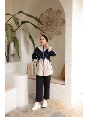 Kadın Tesettür Tunik Pantolon Double Crep Ikili Takım 461