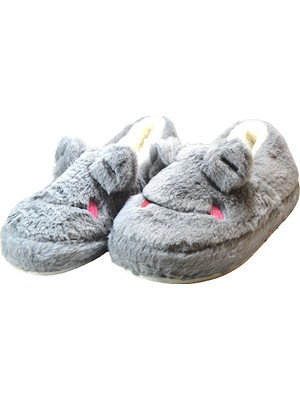 Onlo Ayakkabı Yünlü Kadın Pofuduk Ev Panduf Ayakkabı