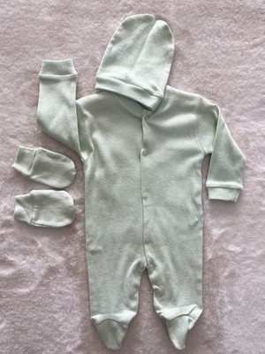 Nurcan Bebe Patikli  Jakarlı Üçlü Tulum Set