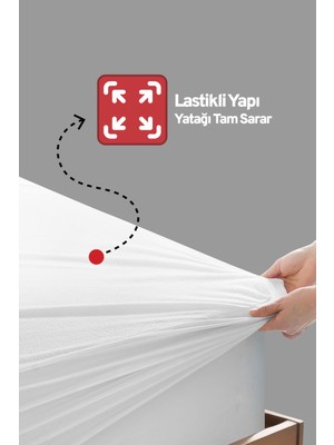 Eve Tekstil | Pamuk Sıvı Geçirmez Bebek Yatak Koruyucu Alez | Beşik Kreş Yatak Alezi | Fitted Çarşaf |