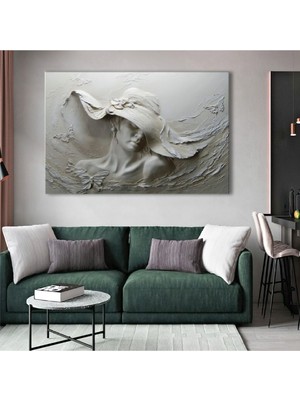 Zevahir Mobilya Dekorasyon 120x80 Cm Heykel Sanatı Kanvas Tablo