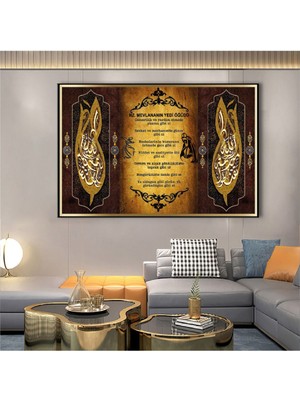 Zevahir Mobilya Dekorasyon 120x80 Cm Mevlananın Yedi Öğüdü Kanvas Tablo
