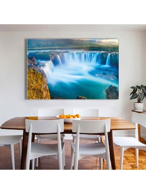 Zevahir Mobilya Dekorasyon 120x80 Cm Şelale Manzara Kanvas Tablo