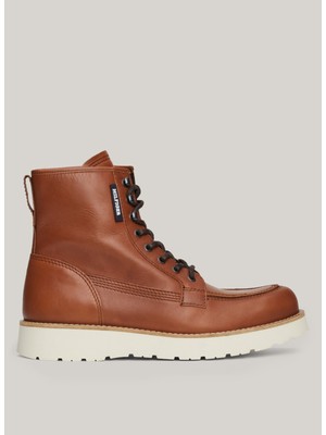 Tommy Hilfiger Deri Kahve Erkek Bot Th Amerıcan Prem Check Lth Boot