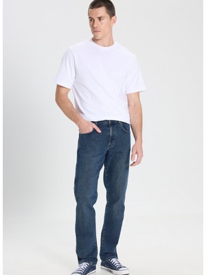 Wrangler Normal Bel Relaxed Erkek Denim Pantolon W121081317 Texas Denim Pantolon