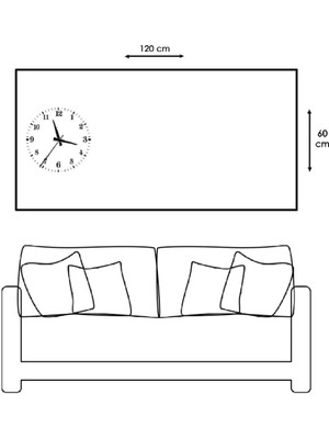Zevahir Mobilya Dekorasyon Berber 120 X 60 Saatli Kanvas Tablo