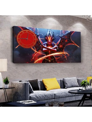 Zevahir Mobilya Dekorasyon Sanal Dünya 120 X 60 Saatli Kanvas Tablo