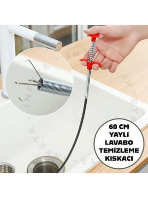 İnfeta Kıskaçlı Tıkalı Lavabo ve Gider Boruları Açma Teli