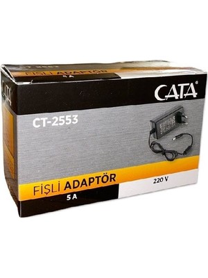 Cata CT-2553 60 W 5 Amper Cata Fisli Adaptör