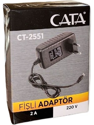 Cata CT-2551 25 W 2 Amper Cata Fisli Adaptör