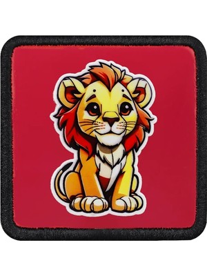 Aslan - 4ks Kod Logolu Kırmızı-Siyah Çocuk Bench (Patch)