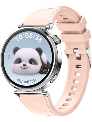 Bulut Aksesuar Huawei Watch Gt5 41MM Uyumlu Zore KRD-129 Silikon Kordon Strap Kayış-Pembe