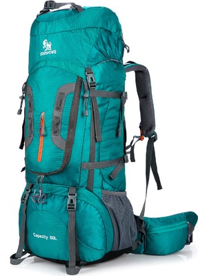 Raikou Ultra Dayanıklı Su Geçirmez Trekking Çantası – Ergonomik Tasarım, 80L Kapasite-Yeşil