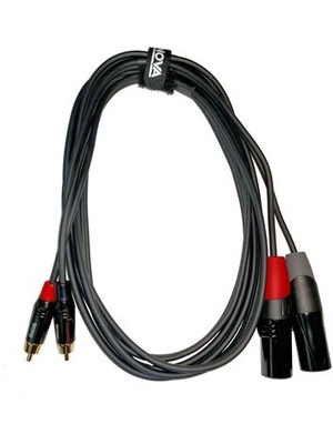 Enova Xlr Erkek 3 Pin - RCA Erkek Stereo Kablo 1 mt