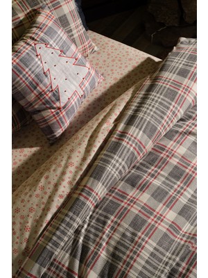 Doqu Home Flanel Nevresim Takımı Wendy Çift Kişilik Krem