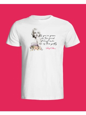 Nice Work By Nice Hands Marılyn Monroe Özel Tasarım Baskılıbeyaz T-Shırt
