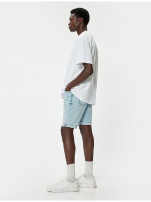 Koton Oversize Kot Şort Bermuda Cep Detaylı Pamuklu