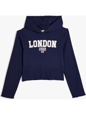 Koton Kapşonlu Sweatshirt Şehir Baskılı Şardonlu Pamuklu
