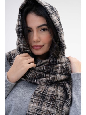 Fenza Scarf Lively Çizgi Desen Yün-Akrilik Karışım Kışlık Atkı