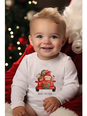 Lilabio Liilabio %100 Organik Pamuk Uzun Kollu Yılbaşı Temalı Bebek Body