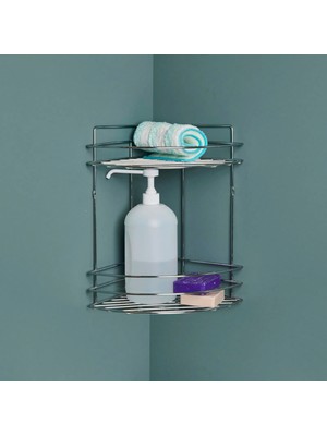 A++ Paslanmaz Iki Katlı Banyo Köşe Rafı