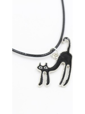 047 308 Figürlü Çocuk Kolye Kara Kedi Tek Ebat