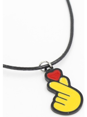 047 308 Figürlü Çocuk Kolye Kalpli 2 Tek Ebat