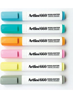 Artline 660 Pastel Seri 6'lı Fosforlu Kalem Seti