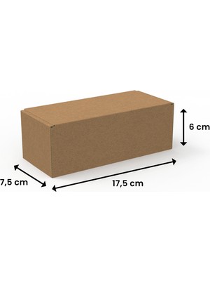 Packanya 17,5x7,5x6 - 25 Adet Kilitli E-Ticaret Karton Kargo Kutusu
