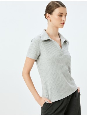Koton Kaşkorse Kısa Kollu Polo Yaka T-Shirt