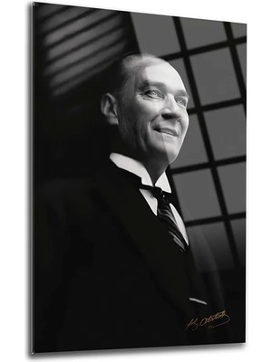 Taulart Atatürk 4mm Kırılmaz Temperli Yüksek Çözünürlüklü Cam Tablo