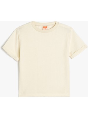 Koton Basic T-Shirt Kısa Kollu Bisiklet Yaka Pamuk Karışımlı