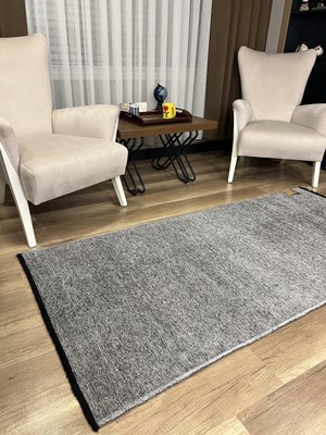 Hoom Rugs Liv 384 Gri Dekoratif Yıkanabilir Kilim