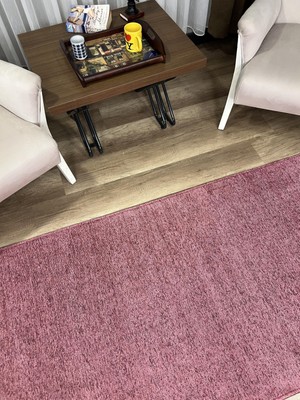 Hoom Rugs Liv 532 Pembe Dekoratif Yıkanabilir Kilim