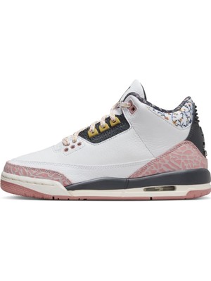 Nike Air Jordan 3 Retro GS Çocuk Basketbol Ayakkabısı Beyaz İkonik Tasarım ve Yastıklama