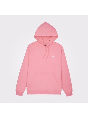 Converse Go-To Embroidered Star Chevron French Terry Unisex Pembe Hoodie