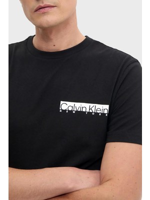 Calvin Klein Pamuklu Regular Fit Bisiklet Yaka Logolu T Shirt K10K113800BEH Erkek T Shirt K10K113800 Beh