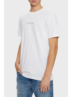 Calvin Klein Pamuklu Regular Fit Bisiklet Yaka T Shirt J30J327075YAF Erkek T Shirt J30J327075 Yaf