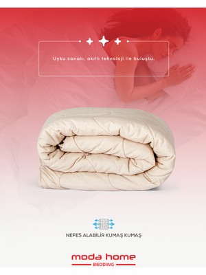 Moda Home Bedding Welsoft Kapuçino Yorgan Seti Çift Kişilik (2Adet Silikon Yastık ve Kılıfları Hediye)