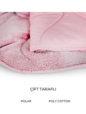 Moda Home Bedding Welsoft Pembe Yorgan Seti Çift Kişilik (2Adet Silikon Yastık ve Kılıfları Hediye)