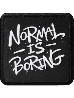 V1  Normal Is Boring - 1 Kod Logolu Unisex Siyah Bench (Patch)